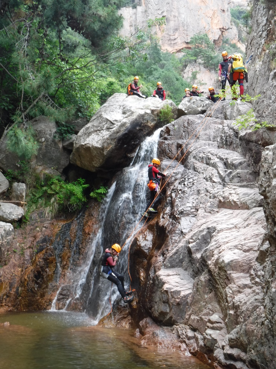 Petit rappel  dans le canyon du Dardu