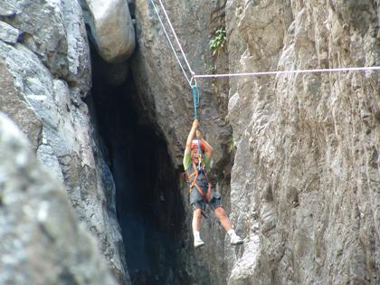 Canyoning Corse Tyrolienne dans le Zoïcu